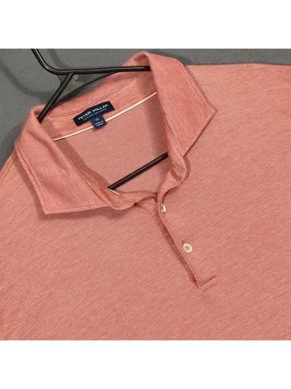 Peter Millar Polo Shirt Men's XL Red Crown Crafted Excursionist Flex Golf Preppy